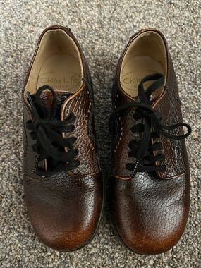 Vintage Child Life Shoes brand in brown leather